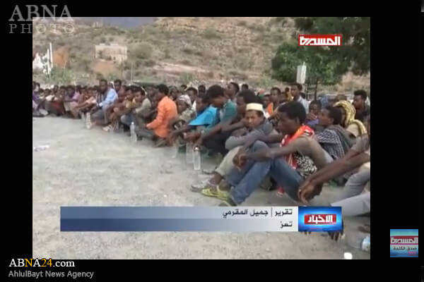 Photo of Yemeni forces captured dozens of mercenary soldiers mostly Africans