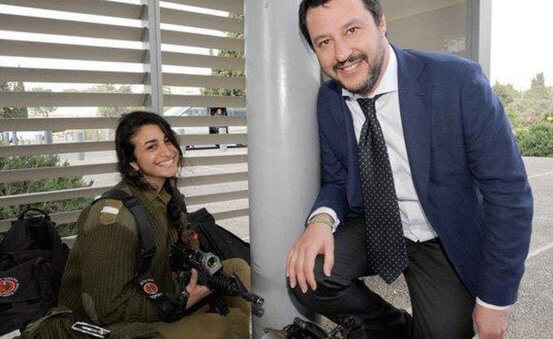 Photo of Il sovranista Salvini alla corte del regime sionista