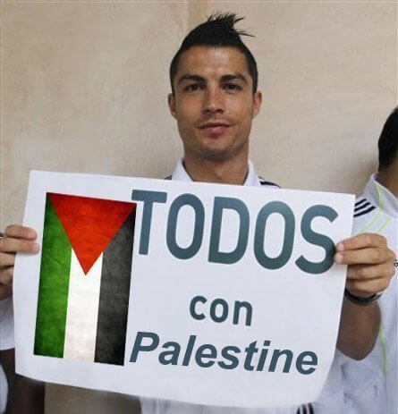 Photo of Cristiano Ronaldo al fianco del popolo palestinese
